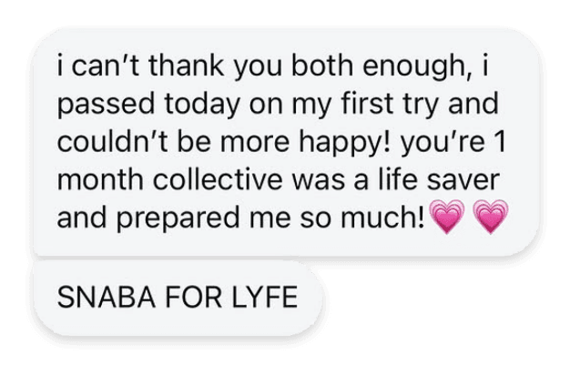 Student testimonial 1